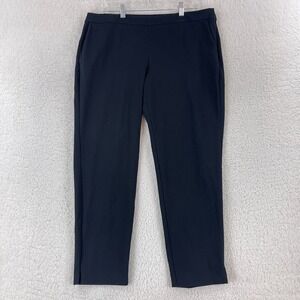 Eileen Fisher‎ Black Organic Cotton Crop Pants Womens Skinny Casual Size Large